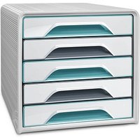 cep Schubladenbox Smoove weiß/grau/grün 1071110571, DIN A4 mit 5 Schubladen cep Schubladenbox Smoove weiß/grau/grün 1071110571, DIN A4 mit 5 Schubladen von CEP