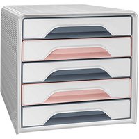 cep Schubladenbox Smoove weiß/grau/rosa 1071111681, DIN A4 mit 5 Schubladen cep Schubladenbox Smoove weiß/grau/rosa 1071111681, DIN A4 mit 5 Schubladen von CEP