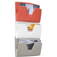 cep Wandprospekthalter 170 TERRA NOVA weiß DIN A4 3 Fächern 36,1 x 8,6 x 71,5 cm, 1 St. von CEP