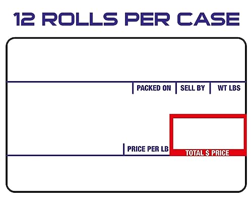 CEPRICO CAS 8010 Maßstabs-Etiketten, 12 Rollen, 8400 Etiketten, kompatibel mit CAS-Digitalwaage von CEPRICO ENTERPRISE