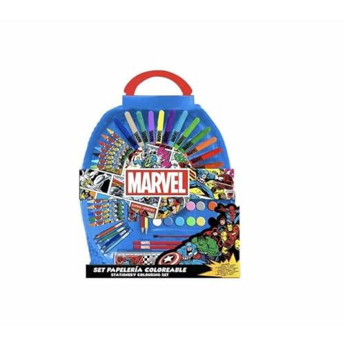 CERDÁ LIFE'S LITTLE MOMENTS Avengers Schreibwaren-Set, 50 Stück, kreatives Set für Kinder, mit Superhelden zum Zeichnen und Malen von CERDÁ LIFE'S LITTLE MOMENTS