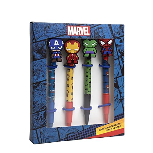 CERDÁ LIFE'S LITTLE MOMENTS - Pack de 4 bolígrafos de alta calidad The Avengers | Un regalo original para los fans - Licencia oficial de Marvel. von CERDÁ LIFE'S LITTLE MOMENTS