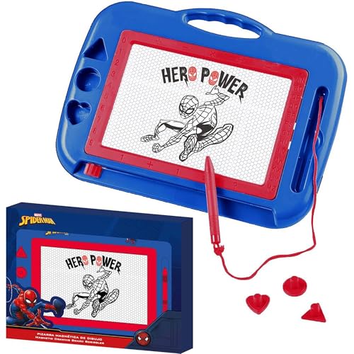 CERDÁ LIFE'S LITTLE MOMENTS Schreibwaren-Set mit Magnettafel, Spiderman – Schulset für Kinder mit löschbarer Tafel, Markern und Zubehör, ideal zum Zeichnen und Lernen mit Spidey von CERDÁ LIFE'S LITTLE MOMENTS
