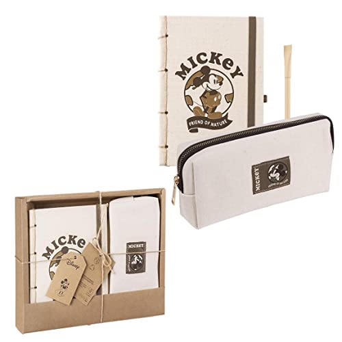 CERDÁ LIFE'S LITTLE MOMENTS - Set Papeleria SostenibleMickey Mouse Incluye Cuaderno A5-21 x 13 cm - con Encuadernación Japonesa, Estuche de Lona de Algodón y Boligrafo Negro CERDÁ LIFE'S LITTLE MOMENTS - Set Papeleria SostenibleMickey Mouse Incluye Cuaderno A5-21 x 13 cm - con Encuadernación Japonesa, Estuche de Lona de Algodón y Boligrafo Negro von CERDÁ LIFE'S LITTLE MOMENTS