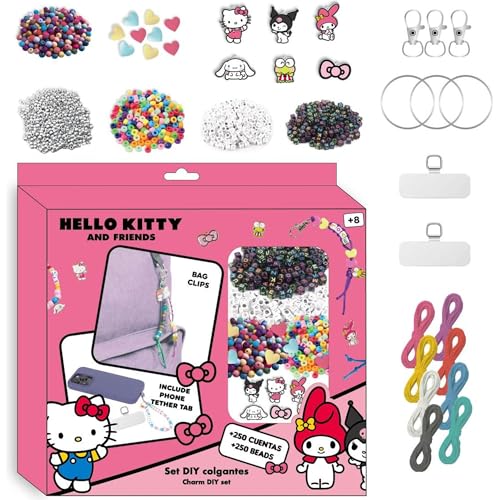 DIY Bag Clip Hello Kitty Beauty-Set | Kreativ-Set mit über 250 Perlen, Charms und Zubehör | Erstellen Sie Sanrio-Charakteranhänger DIY Bag Clip Hello Kitty Beauty-Set | Kreativ-Set mit über 250 Perlen, Charms und Zubehör | Erstellen Sie Sanrio-Charakteranhänger von CERDÁ LIFE'S LITTLE MOMENTS