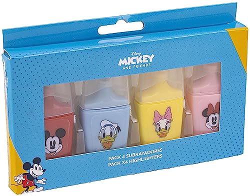 Mickey Mouse Marker Stifte Set 4-Teilig - Mini Format - In Rot, Blau, Gelb und Rosa - Mit Abbildungen von Mickey Mouse und seinen Freunden - Schulutensilien aus ABS-Kunststoff - Original Produkt in Spanien Designed Mickey Mouse Marker Stifte Set 4-Teilig - Mini Format - In Rot, Blau, Gelb und Rosa - Mit Abbildungen von Mickey Mouse und seinen Freunden - Schulutensilien aus ABS-Kunststoff - Original Produkt in Spanien Designed von CERDÁ LIFE'S LITTLE MOMENTS