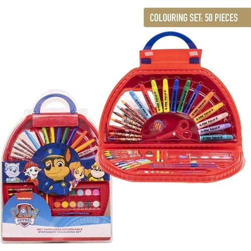 Paw Patrol 50-teiliges Malset für Kinder – Kreativer Malbedarf und Malkasten für Kinder, ideal als Lern- und Bastelgeschenk von CERDÁ LIFE'S LITTLE MOMENTS