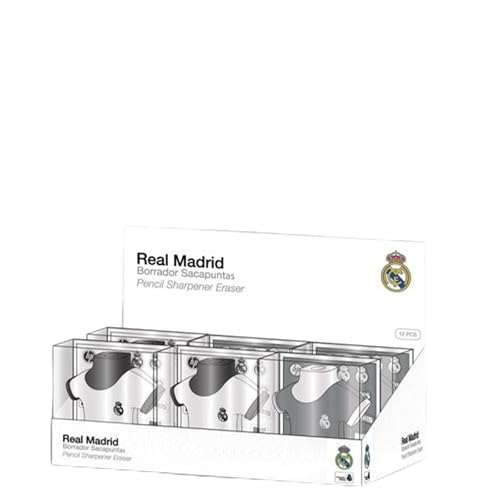 Real Madrid Bleistiftspitzer, offizielles Kinderdesign, mit Reservoir - Real Madrid Bleistiftspitzer. Lustiges und praktisches Schulzubehör, ideal für alltägliche Bleistifte. von CERDÁ LIFE'S LITTLE MOMENTS