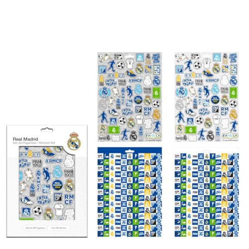 Sticker-Set Real Madrid – Dekoratives Set für Kinder und Fans mit Themenaufklebern des Merengue Clubs, ideal zum Dekorieren von Büchern, Rucksäcken, Federmäppchen und Schulhandwerk Sticker-Set Real Madrid – Dekoratives Set für Kinder und Fans mit Themenaufklebern des Merengue Clubs, ideal zum Dekorieren von Büchern, Rucksäcken, Federmäppchen und Schulhandwerk von CERDÁ LIFE'S LITTLE MOMENTS