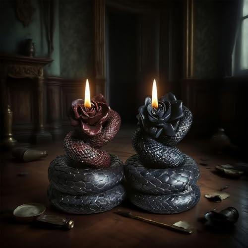 3D-Formen mit Schlangenblumen, Kerzenformen, Harzguss-Silikonformen für Epoxidharz, perfekt für Kerzenherstellung, Wachs, Aromatherapie und DIY-Handwerk, Halloween-Geschenke, Heim-, Auto-Ornament, 2 3D-Formen mit Schlangenblumen, Kerzenformen, Harzguss-Silikonformen für Epoxidharz, perfekt für Kerzenherstellung, Wachs, Aromatherapie und DIY-Handwerk, Halloween-Geschenke, Heim-, Auto-Ornament, 2 von CERECO