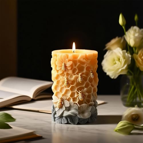3D-Silikonform mit Bienenwaben-Blumen-Motiv, für Epoxidharz, Kerzenherstellung, Wachs, Aromatherapie und DIY-Wachsseife, Heimdekoration, handgemachtes Handwerk 3D-Silikonform mit Bienenwaben-Blumen-Motiv, für Epoxidharz, Kerzenherstellung, Wachs, Aromatherapie und DIY-Wachsseife, Heimdekoration, handgemachtes Handwerk von CERECO