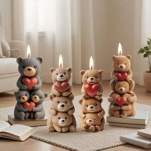 3D-Silikonform mit niedlichem Bär, Cartoon-Bär, Umarmung, Herz, Epoxidharz, Gießform für Kerzenherstellung, Aromatherapie und DIY Gips-Ornament, Seifenherstellung, Auto-Heimdekoration 3D-Silikonform mit niedlichem Bär, Cartoon-Bär, Umarmung, Herz, Epoxidharz, Gießform für Kerzenherstellung, Aromatherapie und DIY Gips-Ornament, Seifenherstellung, Auto-Heimdekoration von CERECO