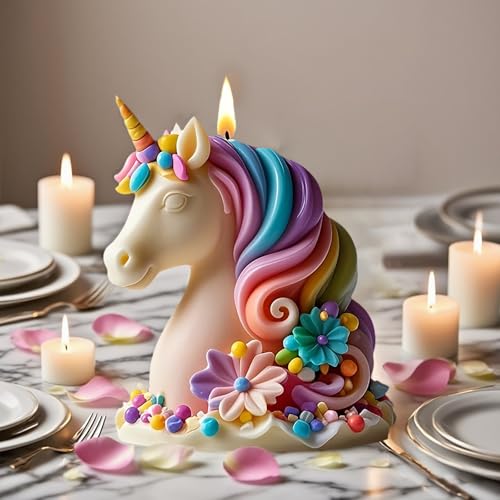 Einhorn-Silikon-Kerzenform, 3D-Tierharz-Gussformen für Epoxidharz, Seife und Heimdekoration, Silikon-Kerzenherstellungszubehör Einhorn-Silikon-Kerzenform, 3D-Tierharz-Gussformen für Epoxidharz, Seife und Heimdekoration, Silikon-Kerzenherstellungszubehör von CERECO