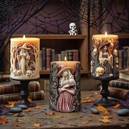 Hexen-Säulenkerzenform für Kerzenherstellung, Silikon-Epoxidharz-Gussformen für selbstgemachte Aromatherapie, Kerzen, Wachsseife, Harz-Bastelgeschenke, 3 Stück von CERECO