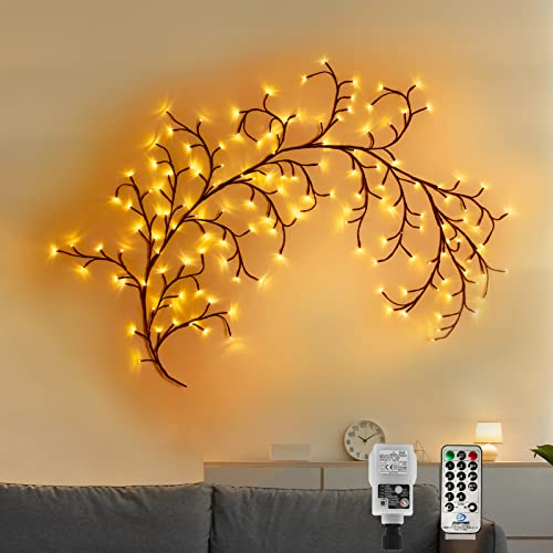 CERIAL Weihnachten Beleuchtete Weidenrebe Baum Lichter für Raum, 8Ft Innenwände Lichter künstliche Pflanzen Baumzweige Lichter, Fernbedienung mit 144 LEDs Lighted Willow Vine Lights CERIAL Weihnachten Beleuchtete Weidenrebe Baum Lichter für Raum, 8Ft Innenwände Lichter künstliche Pflanzen Baumzweige Lichter, Fernbedienung mit 144 LEDs Lighted Willow Vine Lights von CERIAL