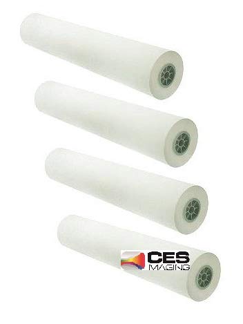 4 Rollen 61 x 350 cm, 9 kg Haftpapier, 5,1 cm Kern für den Einsatz in HP Designjet Tintenstrahl-Plottern von CES Imaging