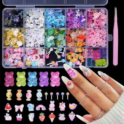 CESUSME Multi 3D Mix Verschiedene Farben Nagel Charms Acryl Blume Schmetterling Bowknots Lollipop Candy Bear Niedlich Hohl Perlen Nail Art Schmuck DIY Zubehör CESUSME Multi 3D Mix Verschiedene Farben Nagel Charms Acryl Blume Schmetterling Bowknots Lollipop Candy Bear Niedlich Hohl Perlen Nail Art Schmuck DIY Zubehör von CESUSME