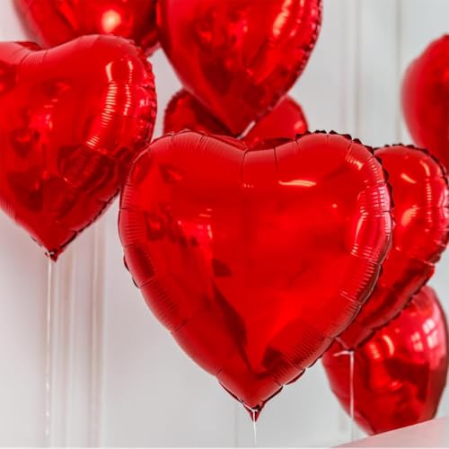 25PCS rotes Herz Ballons, 18 Zoll rotes Herz Folienballons Helium Ballon für Geburtstag Hochzeit Braut Dusche Valentinstag Festival Party Dekorationen 25PCS rotes Herz Ballons, 18 Zoll rotes Herz Folienballons Helium Ballon für Geburtstag Hochzeit Braut Dusche Valentinstag Festival Party Dekorationen von CEUQIESO