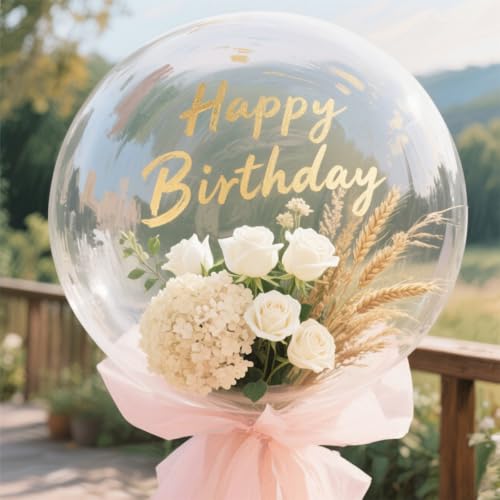 36 Zoll Bobo Ballons Bubble Ballons, 8 Pcs große klare Bobo Ballon, große transparente Blase Ballon für Weihnachten Hochzeit Geburtstag Party Dekoration von CEUQIESO
