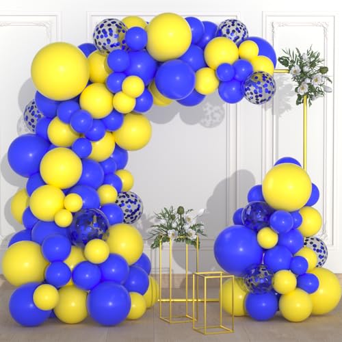 Blaue und gelbe Ballonbogen Kit, Königsblau Gelbe Ballongirlande Kit Latex Ballons Gelbe Konfetti Ballons für Baby Dusche Jahrestag Geburtstag Hochzeit Graduierung Büro Party DIY Blaue und gelbe Ballonbogen Kit, Königsblau Gelbe Ballongirlande Kit Latex Ballons Gelbe Konfetti Ballons für Baby Dusche Jahrestag Geburtstag Hochzeit Graduierung Büro Party DIY von CEUQIESO