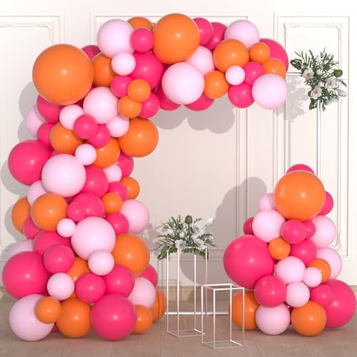 Rose Rot Rosa Orange Ballonbogen Girlande Kit - Rosa Orange Geburtstag Party Hot Pink Ballons für Geburtstag Hochzeit Braut Dusche Jahrestag Party Dekorationen Rose Rot Rosa Orange Ballonbogen Girlande Kit - Rosa Orange Geburtstag Party Hot Pink Ballons für Geburtstag Hochzeit Braut Dusche Jahrestag Party Dekorationen von CEUQIESO