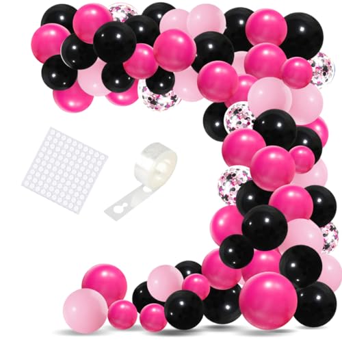 Rose Rot Schwarz Rosa Ballongirlande Kit - 113 PCS Rose rote Ballons Hot Pink Schwarz Rosa Ballons für Mädchen Cartoon Prinzessin Geburtstag Verlobung Baby Dusche Party Dekorationen Rose Rot Schwarz Rosa Ballongirlande Kit - 113 PCS Rose rote Ballons Hot Pink Schwarz Rosa Ballons für Mädchen Cartoon Prinzessin Geburtstag Verlobung Baby Dusche Party Dekorationen von CEUQIESO