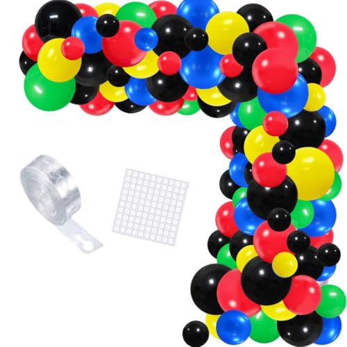 Rot Gelb Grün Blau Schwarz Ballon Girlande Bogen Kit - 117PCS Rot Blau Schwarz Ballons für Junge Mädchen Held 4 5th 6th Birthday Graduation Baby Shower Party Dekorationen Rot Gelb Grün Blau Schwarz Ballon Girlande Bogen Kit - 117PCS Rot Blau Schwarz Ballons für Junge Mädchen Held 4 5th 6th Birthday Graduation Baby Shower Party Dekorationen von CEUQIESO