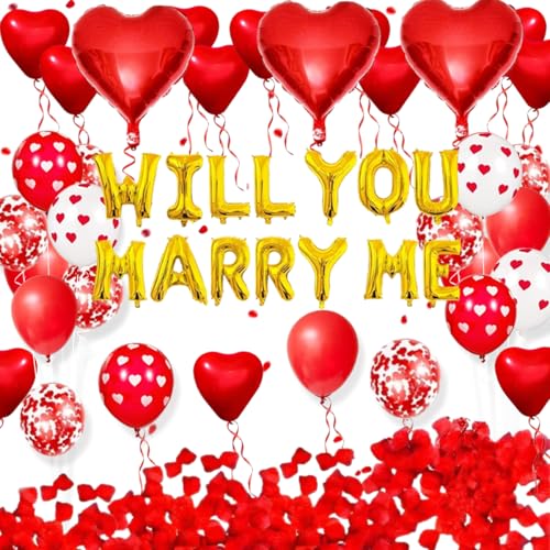 Willst du mich heiraten Dekorationen Kit Hochzeit Vorschlag Dekorationen Ideen 1000pcs rote Rosenblüten Willst du mich heiraten Banner Herz Ballons für Valentinstag Hochzeit Party Dekorationen Willst du mich heiraten Dekorationen Kit Hochzeit Vorschlag Dekorationen Ideen 1000pcs rote Rosenblüten Willst du mich heiraten Banner Herz Ballons für Valentinstag Hochzeit Party Dekorationen von CEUQIESO