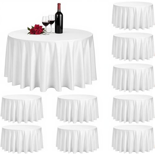 CEWROM Runde Tischdecke,213 cm Tischdecke für Garten, Tischdecken Abwaschbar Tischtuch Wasserdicht Polyester Tisch Decke Tischwäsche Tafeldecke für Hochzeit Party Restaurant Outdoor,Weiss CEWROM Runde Tischdecke,213 cm Tischdecke für Garten, Tischdecken Abwaschbar Tischtuch Wasserdicht Polyester Tisch Decke Tischwäsche Tafeldecke für Hochzeit Party Restaurant Outdoor,Weiss von CEWROM
