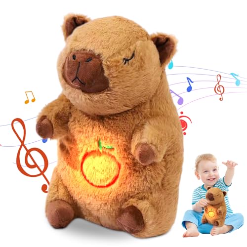 CEWROM Schlummer Capybara Kuscheltier, Capybara Kuscheltier mit Atembewegung und Sanfte Musik, Baby Erstausstattung, Neugeborene, Baby Spielzeug ab Geburt, Babyparty und Neugeborenen Geschenk CEWROM Schlummer Capybara Kuscheltier, Capybara Kuscheltier mit Atembewegung und Sanfte Musik, Baby Erstausstattung, Neugeborene, Baby Spielzeug ab Geburt, Babyparty und Neugeborenen Geschenk von CEWROM