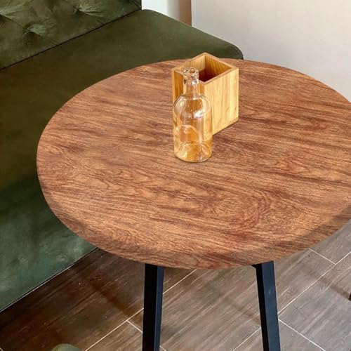CEWROM Tischdecke Abwaschbar Rund, 120cm Outdoor Tischdecke, Wetterfest Gartentischdecke, Tischdecken Table Cloth für Garten Restaurant (Braun) von CEWROM
