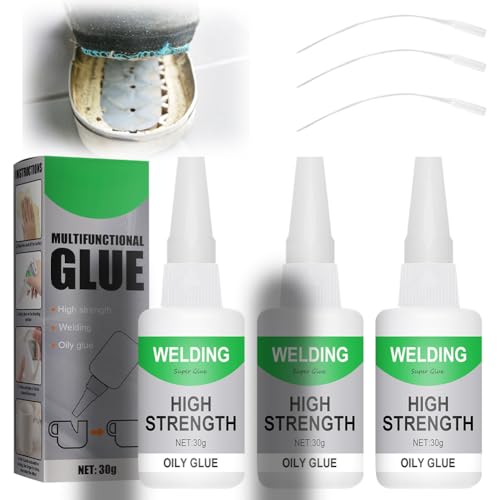 CEWROM Universal Wasserdichter Superkleber, Welding High-strength Oily Glue, 3PCS 50g Chweißen von Hochfestem öligem Kleber, Multifungctional Glue Kleber Extra Stark für Holz, Keramik, Glas von CEWROM