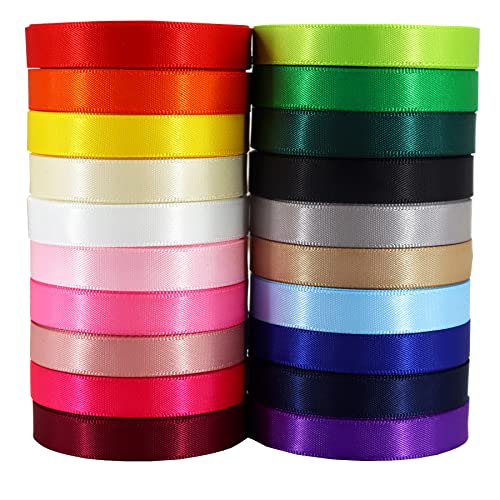 CEYERibon Double Face Satin Ribbon 3/8 inch Ribbon 20 Solid Color Ribbon Assortment, 3/8" X 2 Yard Each Total 40 Yards Per Package, Ribbon for Gift Wrapping Ribbons CEYERibon Double Face Satin Ribbon 3/8 inch Ribbon 20 Solid Color Ribbon Assortment, 3/8" X 2 Yard Each Total 40 Yards Per Package, Ribbon for Gift Wrapping Ribbons von CEYERibon