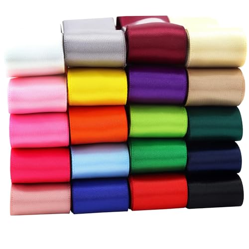 CEYERibon Gesicht SatinBand 20 Vollfarbband Sortiment, 25mm X 1.8m Jeder Gesamt 36m pro Paket, für Geschenk Verpackung Bänder für Handwerks Haar Bänder, Hochzeitsdekoration,Schleifen CEYERibon Gesicht SatinBand 20 Vollfarbband Sortiment, 25mm X 1.8m Jeder Gesamt 36m pro Paket, für Geschenk Verpackung Bänder für Handwerks Haar Bänder, Hochzeitsdekoration,Schleifen von CEYERibon