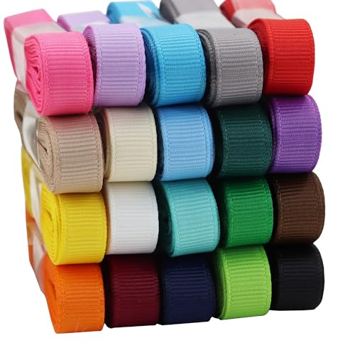 CEYERibon Grosgrain Ribbon, 20 Full Color Ribbon Colors 9mm*1.8m Each Total 36m per Package, Assortment 20 Colors Ribbon Perfect for Bows, Crafts, Gifts Packaging CEYERibon Grosgrain Ribbon, 20 Full Color Ribbon Colors 9mm*1.8m Each Total 36m per Package, Assortment 20 Colors Ribbon Perfect for Bows, Crafts, Gifts Packaging von CEYERibon
