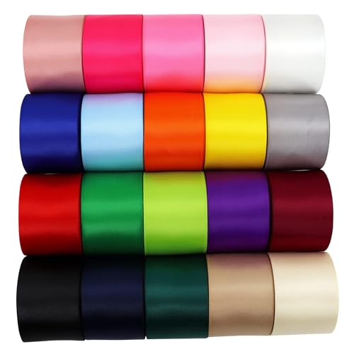CEYERibon Gesicht SatinBand 20 Vollfarbband Sortiment, 38mm X 1.8m Jeder Gesamt 36m pro Paket, für Geschenk Verpackung Bänder für Handwerks Haar Bänder, Hochzeitsdekoration,Schleifen CEYERibon Gesicht SatinBand 20 Vollfarbband Sortiment, 38mm X 1.8m Jeder Gesamt 36m pro Paket, für Geschenk Verpackung Bänder für Handwerks Haar Bänder, Hochzeitsdekoration,Schleifen von CEYERibon