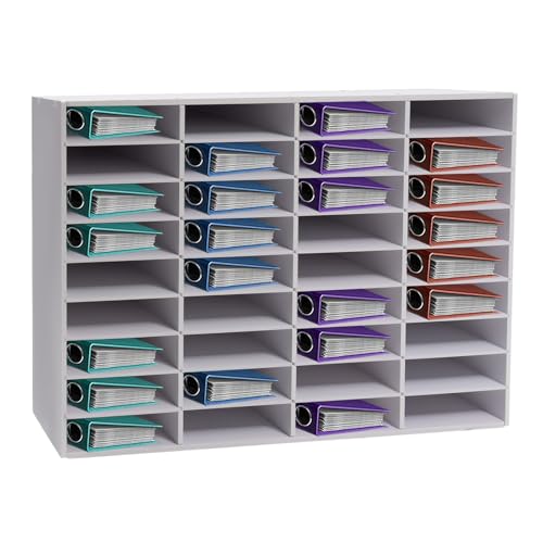 12/24/27/36 Fächer Literatur-Organizer, Desktop-Mail-Sortierer Studenten-Mailboxen, for Klassenzimmer, Büro, Zuhause, Klassenzimmer Mail Center Papieraufbewahrungsschrank(White,36 Compartments) von CFDZCP
