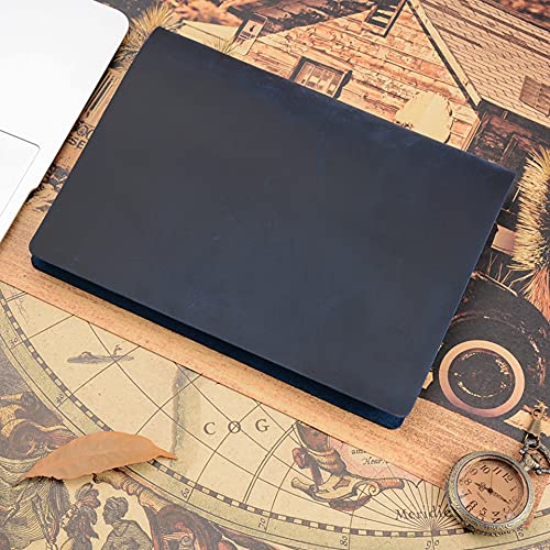 CFLNYC Vintage A5 Loose Blatt Leder Notizbuch Rindsleder Papier Tagebuch Bücher Business Echtes Leder Journal Notizblock Handbuch(Blauw) von CFLNYC