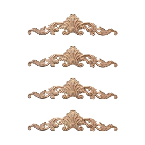 4 Stücke Zierleisten Holz,Holzabziehbilder für MöBel,Größe 20 X 5 cm,holzornamente Ornamente Zum Aufkleben für SchräNken/Fenstern/Spiegeln und Kommoden 4 Stücke Zierleisten Holz,Holzabziehbilder für MöBel,Größe 20 X 5 cm,holzornamente Ornamente Zum Aufkleben für SchräNken/Fenstern/Spiegeln und Kommoden von CFSVVD