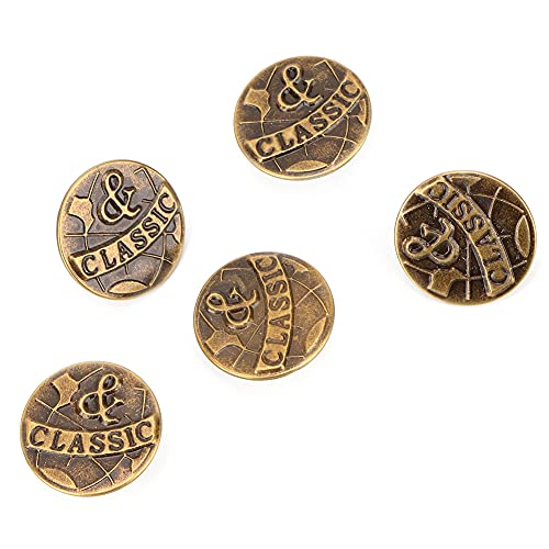 10 Stück Beliebt 20 Mm Vintage Clasp Praktisch mit Thread Cal mit Thread Sortated Buttoniron Vintage -Set (20 mm Bronze (Nr. 6)) von CFTGIW