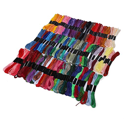 100 Farben Stickereifaden Polyester? Baumwollgekreuzte Stichstränge DIY -Nähwerkzeuge Ins DIY -Nähwerkzeuge Stickerei Threadcrossed Stitch Threadsewing Die Belastung von CFTGIW