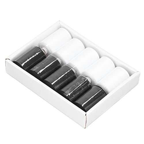 10pcs Nähfaden Schwarz und weiß 402 Hochfestige Tragbare Weitanwendungsnähmaschinengewinde Ideales Nähenhandschwerdwaden -Maschinengewinde -Gewinde Gewindepolyester von CFTGIW