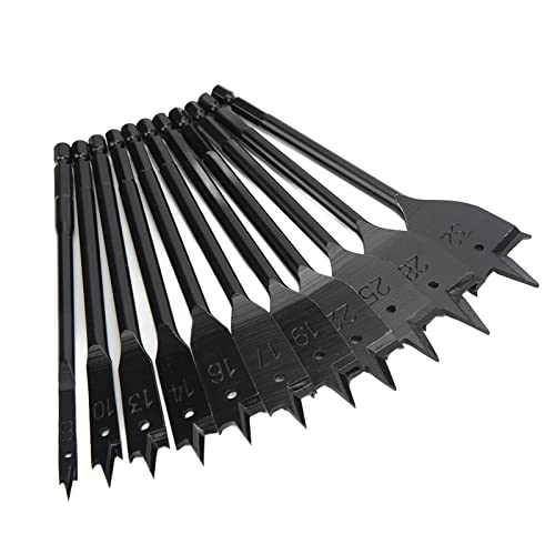 11pcs Hex Shank Flat Bohrer Bits Hard Professional Black Spatenbohrbohrer für Holz Arbeiten Hohe Kohlenstoffstahl: Dieser Hex Shank Flache Bohrkopf Besteht aus Hohem Kohlenstoffstahl, 11pcs Hex Shank Flat Bohrer Bits Hard Professional Black Spatenbohrbohrer für Holz Arbeiten Hohe Kohlenstoffstahl: Dieser Hex Shank Flache Bohrkopf Besteht aus Hohem Kohlenstoffstahl, von CFTGIW