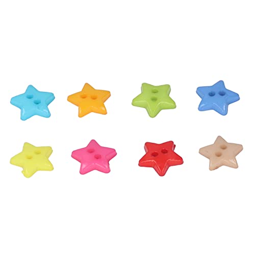 200pcs Sternknöpfe Farbenfroh Einzigartiges Design Niedliche SM -Deco -Knöpfe Zum Nähen Dekoration DIY Bastel Ecoration DIY Crafts Star Knöpfe SEWENWING BLAPONSDECO Buttonscraft Buttonsdiy von CFTGIW