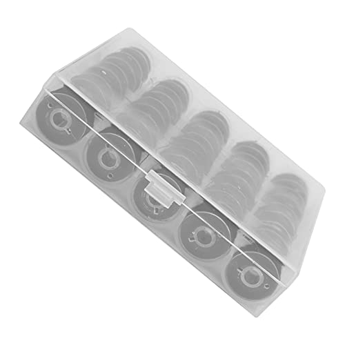 25pcs Spulen mit Gewindewicklungsdraht Transparente Spulen für Stick- und Nähmaschinen. (Transparenter schwarzer Draht) von CFTGIW