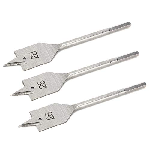 3pcs Flache Holzbohrmaschine Bit Set Hoher Kohlenstoffstahl Holzbearbeitungslochbohrwerkzeuge 28 Mm Flache Holzbohrbits 28 Mm Holzbohrmaschine Holzbearbeitung von CFTGIW