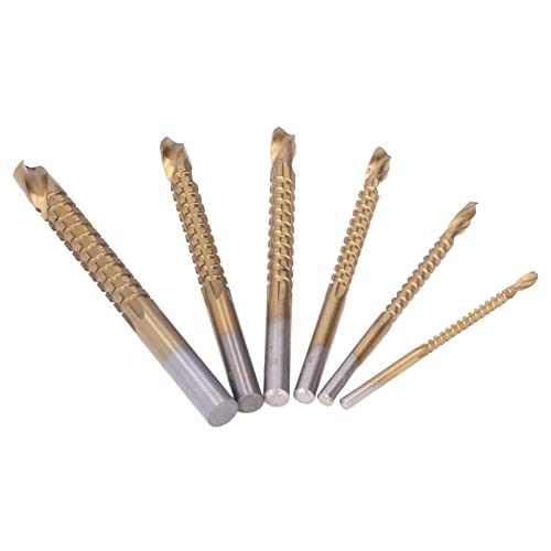 6pcs Holzbearbeitung Gezackter Bohrer Bit Hochgeschwindigkeit Stahlbohrer für Weiche Material von CFTGIW