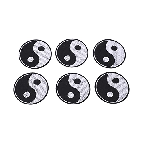 6pcs Yin Yang Patch Tai Muster DIY -Kleidungsflecken Individuation Baumwollnähte für Hemdpakete Hut Brieftasche Baumwollmaterial: Der Yin Yang -Patch Besteht aus Baumwolle und Ist von CFTGIW