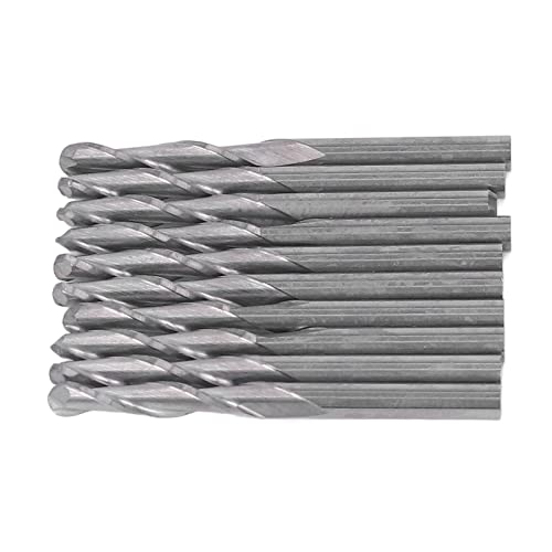 B End Mill Set Bits HSS CNC Spiral Ballnose Mühlenschneider Zum Gravieren von Schrägholz 1/8 -Zoll von CFTGIW