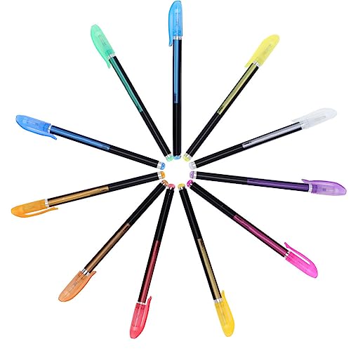 CFTGIW 1mm Tipps Gel Stiftfarbene Fluoreszenz -Writer Stift Zum Zeichnen von Marker Penfluoreszenz Pennite Writer Penmarker Ausdauer. Runde Han (12 Farben) von CFTGIW